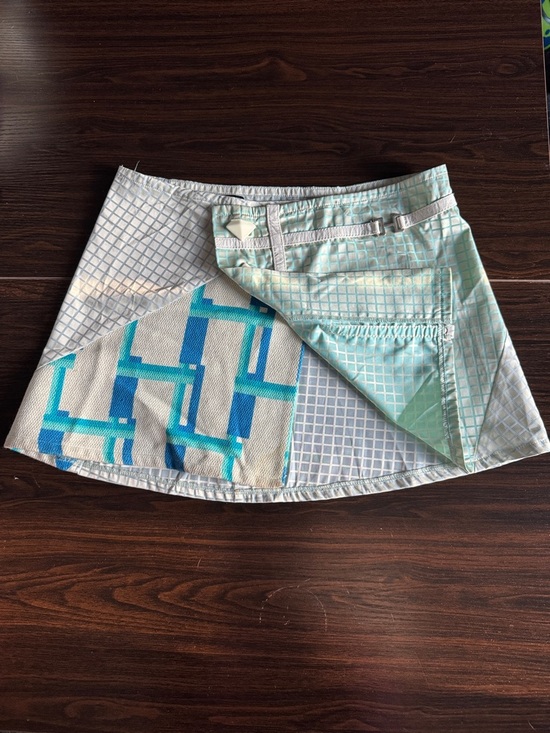 Custo Barcelona Light Blue & Teal Geometric Mini Skirt - Picture 2 of 6